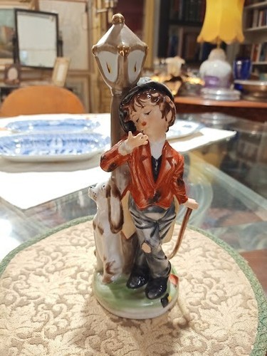 Statuina bisque bimbo con - statuina, cane