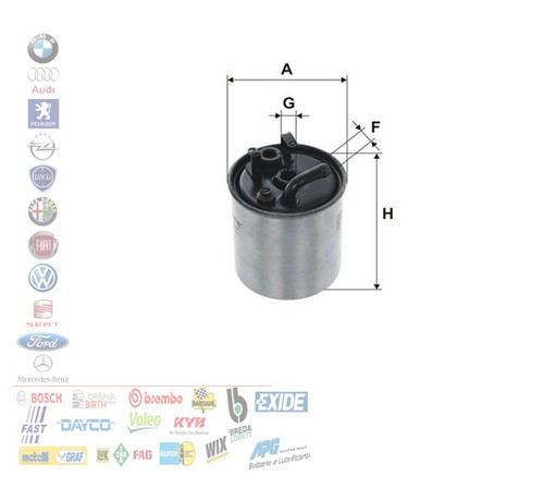 Filtro carburante mercedes - filtro,