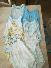 STOCK SET NEONATO 6 MESI - BODY A CANOTTIERA FAGOTTINO, PETIT BATEAU, FOR ANGEL