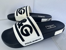 Slider uomo Dolce & Gabbana nuovo taglia 9 nero logo gomma