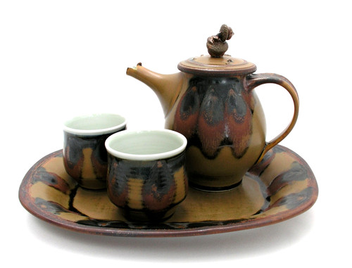 Gail russell peachblow pottery - russell,