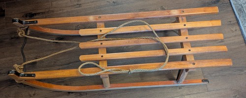 Slitta legno davos vintage - slitta,