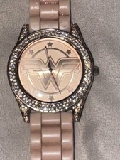 Orologio Wonder Woman Accutime Donna 41mm Tono Oro Rosa Logo DC Comic