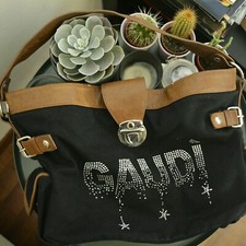 Borsa a spalla donna Gaudi medio grande usata nera 