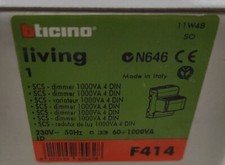 Bticino Living F414 SCS Dimmer 1000VA 4 DIN 230V 50Hz