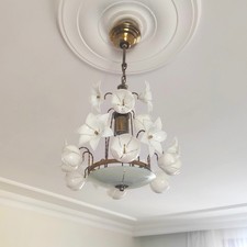 Lampadario vintage in vetro