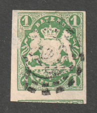Bavaria, Scott # 15, usato, F