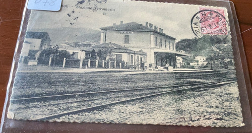 Cartolina pontremoli stazione - pontremoli,