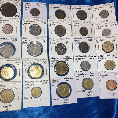 Argentina coins 30different - argentina, coins--30different