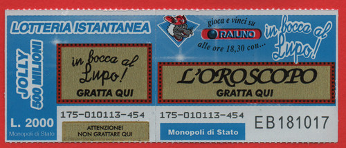 Gratta vinci lotteria in - gratta,