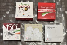 Lotto di 5 Monete 2 Euro Proof Italia Montessori Vigili Roma Falcone Aeronautica