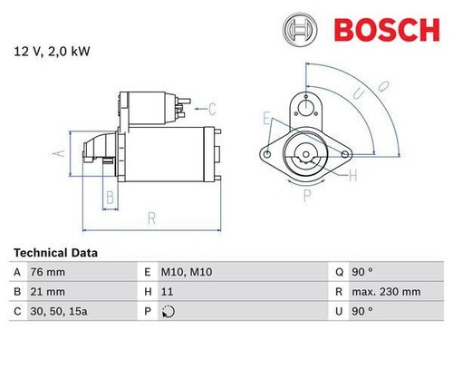 Motorino avviamento bosch - di,