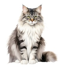 4 adesivi gatto delle foreste