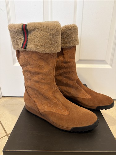 Gucci shearling boots - gucci,