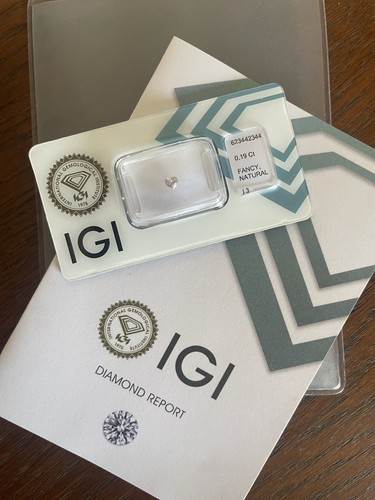 Diamante certificato igi - diamante, 0,19