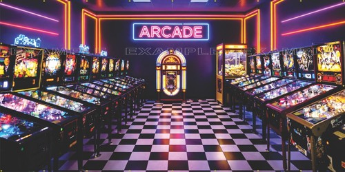 Flipper arcade retrò garage - flipper,