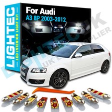 Per Audi A3 8P 2003-2012 *Premium* Kit Aggiornamento Luci Interne LED Bianche 12pz UK