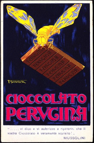 Cartolina perugina cioccolato - perugina,