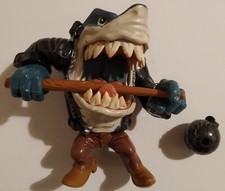 Mattel Street Sharks - Pool Shark Ripster personaggio vintage, con alcuni accessori