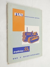 VECCHIO MANUALE USO manutenzione TRATTRICE FIAT 55 L TRATTORE D'EPOCA 1954
