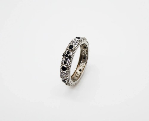 Anello rosario con - con, zirconi