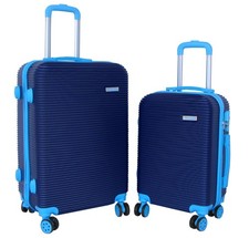 Set 2 Trolley Rigidi ABS 4 Ruote, Maniglia Ergonomica, Lucchetto trip. combinaz.