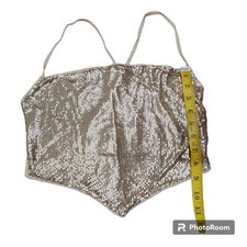 Crop top in rete metallica