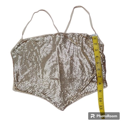 Crop top rete metallica - top,