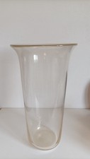Vaso Toso firmato vetro soffiato di Murano H43,5 con doratura