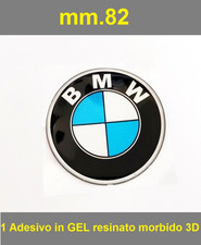1 adesivo BMW GEL 82.mm Resinati morbidi scritta stemma logo 3D per Auto e Moto