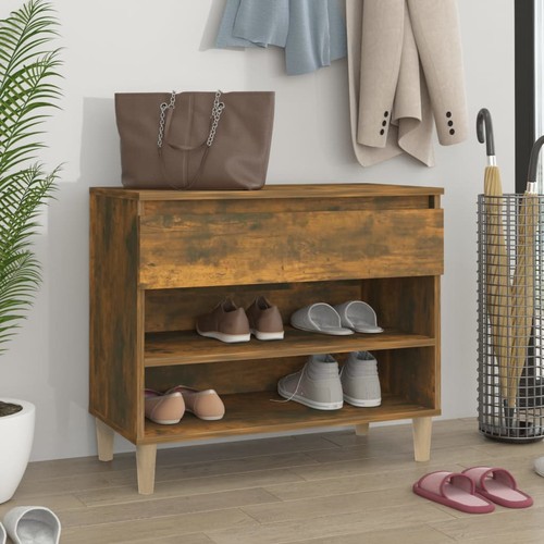 Vidaxl scarpiera rovere fumo - scarpiera,