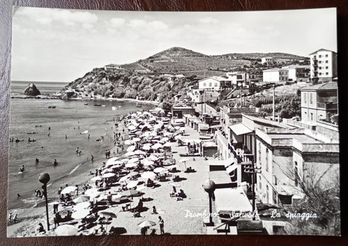 Cartolina piombino spiaggia - piombino,