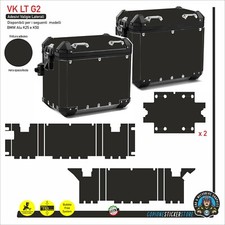 Set adesivi valigie BMW R 1200 GS - R 1250 GS NERO opaco antigraffio - vk lt g2