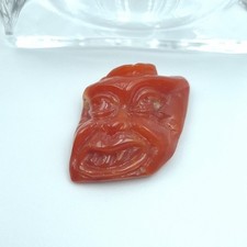 ANTICO CIONDOLO VAMPIRE STATUETTA DI CORALLO ROSSO SANGUE DI SARDEGNA CORALLO 