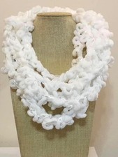 Sciarpa collana, scaldacollo, collana fatta a mano, sciarpa misto lana