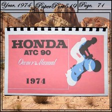 1974 Honda ATC90 Owner's