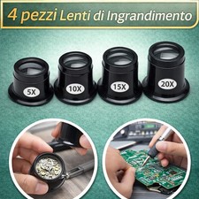 4x Monocolo Orologiaio Lente