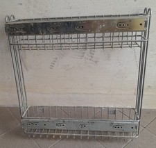 Portabottiglie estraibile con due cestelli cucina o altri mobili