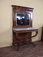 CONSOLE CON SPECCHIRA IN NOCE STILE CARLO X EPOCA 800