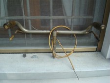 Manubrio biciclette epoca GANNA Super Sport, completo, a filo e bacchette