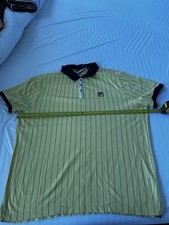 Polo FILA uomo retrò BB1 classica vintage a righe XL gialla a righe Bjorn Borg