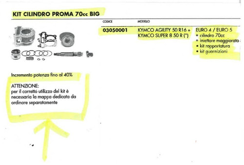 Proma kit cilindro - 70cc, big