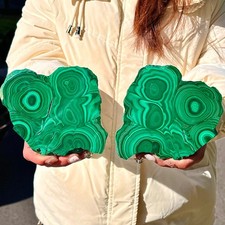 1,82 libbre fetta di malachite naturale cristallo lucentezza quarzo minerale esemplare guarigione