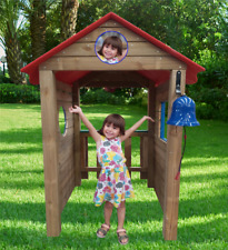 SAVINOUTDOOR Casetta in legno per bambini con finestre Parco Giochi da giardino
