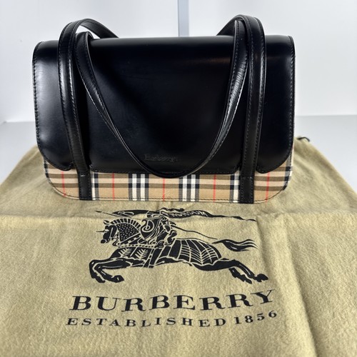 Burberry leather handbag - burberry,