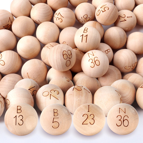 Set palline bingo legno - palline,