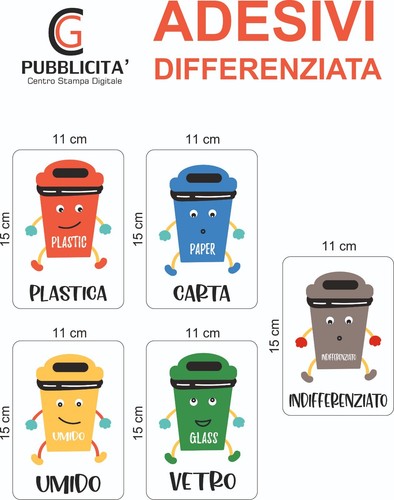 Adesivi pvc differenziata - 6,