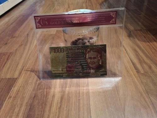 Banconota 1000 lire dorata - banconota,