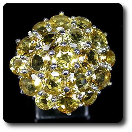 Anello citrino argento - 925, +