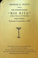 Rio Rita Playbill Capitol